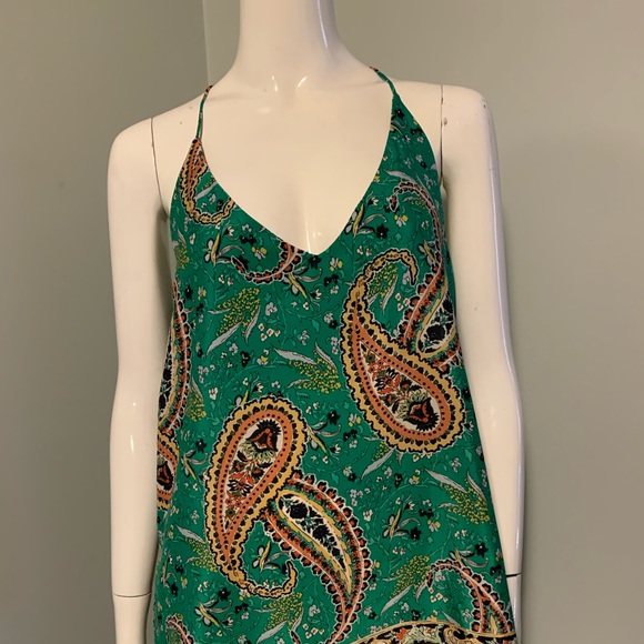 Beautiful Zara green paisley tank - Picture 2 of 4
